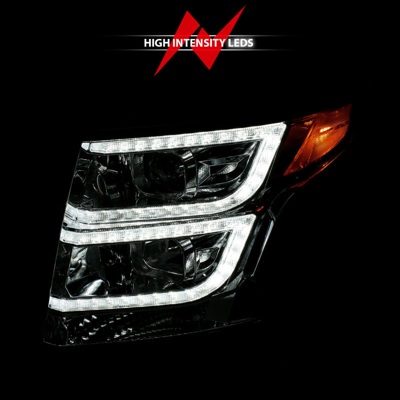 ANZO 2015-2020 Chevy Tahoe Projector Headlights Plank Style Chrome w/DRL ANZO 2015-2020 Chevy Tahoe Projector Headlights Plank Style Chrome w/DRL