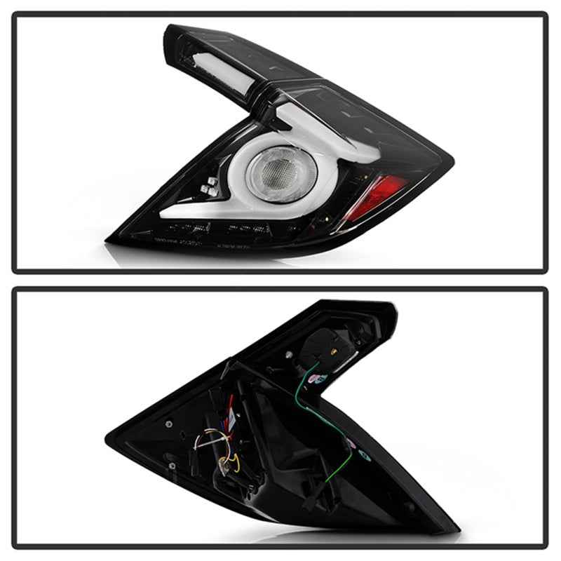 Spyder 16-19 Honda Civic 5 Door Hatchback Light Bar LED Tail Lights - Black Chrome(ALT-YD-HC16HB-BC) Spyder 16-19 Honda Civic 5 Door Hatchback Light Bar LED Tail Lights - Black Chrome(ALT-YD-HC16HB-BC)