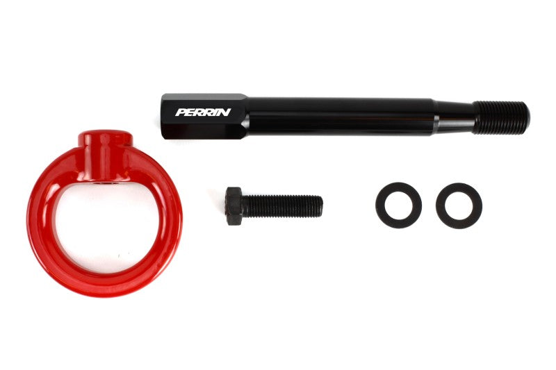 Perrin 08-14 Subaru WRX/STI Sedan Tow Hook Kit (Rear) - Red Perrin 08-14 Subaru WRX/STI Sedan Tow Hook Kit (Rear) - Red