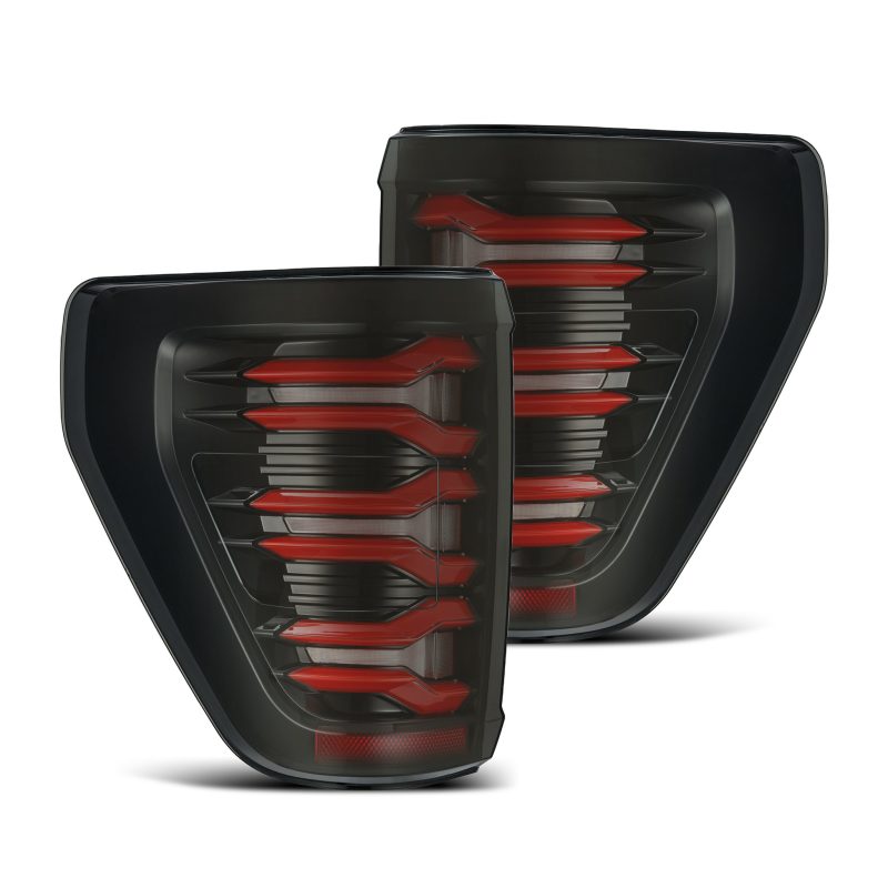 AlphaRex 21-22 Ford F-150 LUXX LED Tailights Black/Red AlphaRex 21-22 Ford F-150 LUXX LED Tailights Black/Red