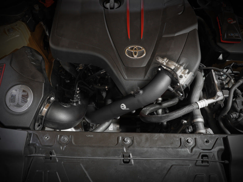 aFe BladeRunner Black 2-3/4in Aluminum Charge Pipe 2021 Toyota Supra GR (A90) I4-2.0L (t) B48 aFe BladeRunner Black 2-3/4in Aluminum Charge Pipe 2021 Toyota Supra GR (A90) I4-2.0L (t) B48