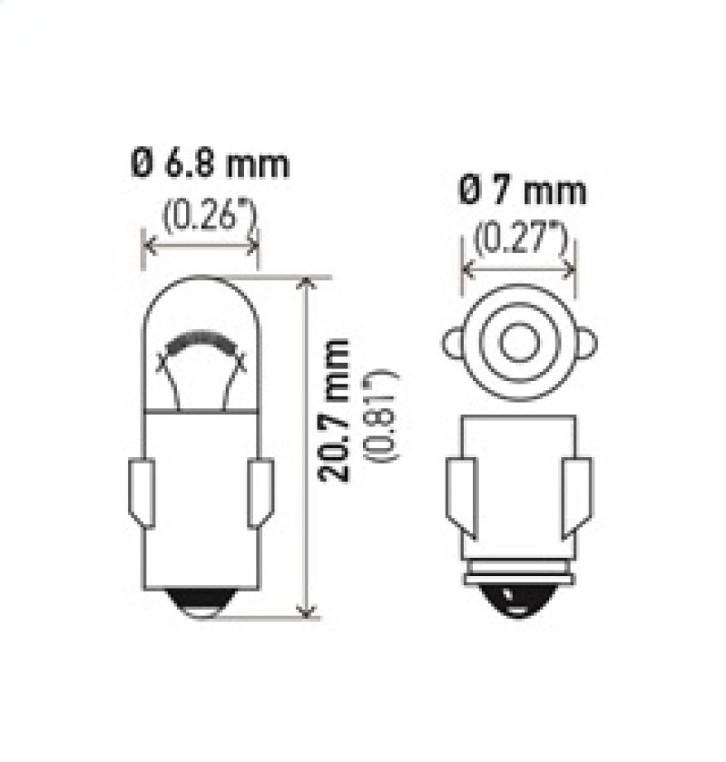 Hella 3898 12V 2W BA7s T2 Halogen Bulb (Min Order Qty 10) Hella 3898 12V 2W BA7s T2 Halogen Bulb (Min Order Qty 10)