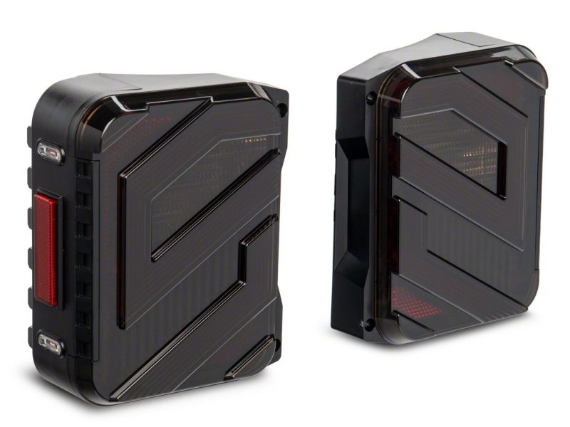 Raxiom 07-18 Jeep Wrangler JK Axial Series Trident LED Tail Lights- Blk Housing (Smoked Lens) Raxiom 07-18 Jeep Wrangler JK Axial Series Trident LED Tail Lights- Blk Housing (Smoked Lens)