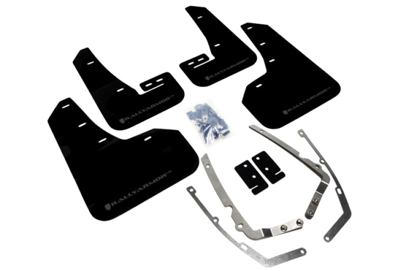 Rally Armor 15-21 MKVII VW Golf/GTI Black UR Mud Flap w/Grey Logo Rally Armor 15-21 MKVII VW Golf/GTI Black UR Mud Flap w/Grey Logo