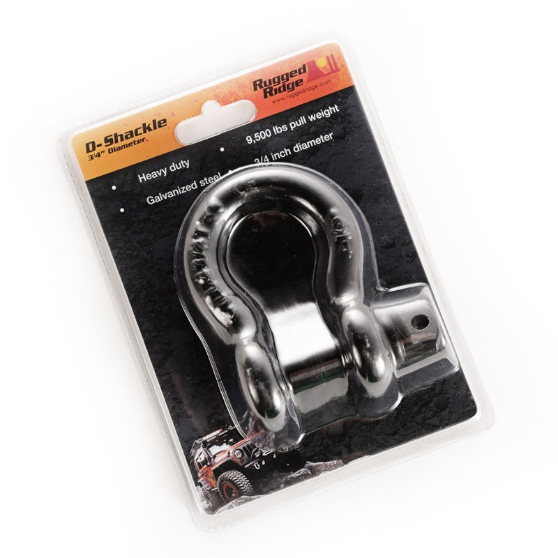 Rugged Ridge Black 9500lb 3/4in D-Ring Rugged Ridge Black 9500lb 3/4in D-Ring