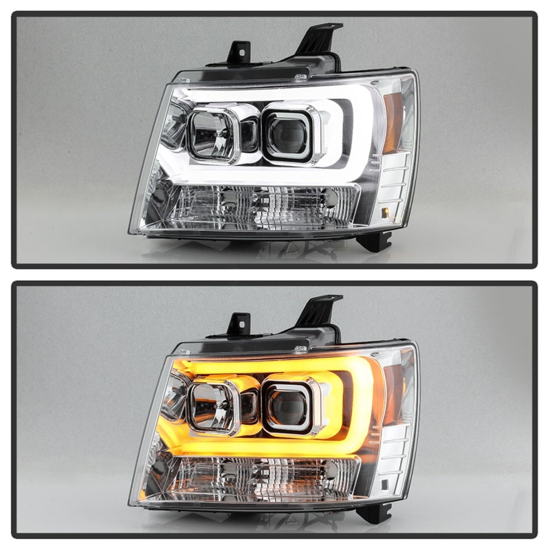 Spyder 07-14 Chevy Suburban/Tahoe V2 Projector Headlights LED Turn Sig Chrome PRO-YD-CSUB07V3-SB-C Spyder 07-14 Chevy Suburban/Tahoe V2 Projector Headlights LED Turn Sig Chrome PRO-YD-CSUB07V3-SB-C