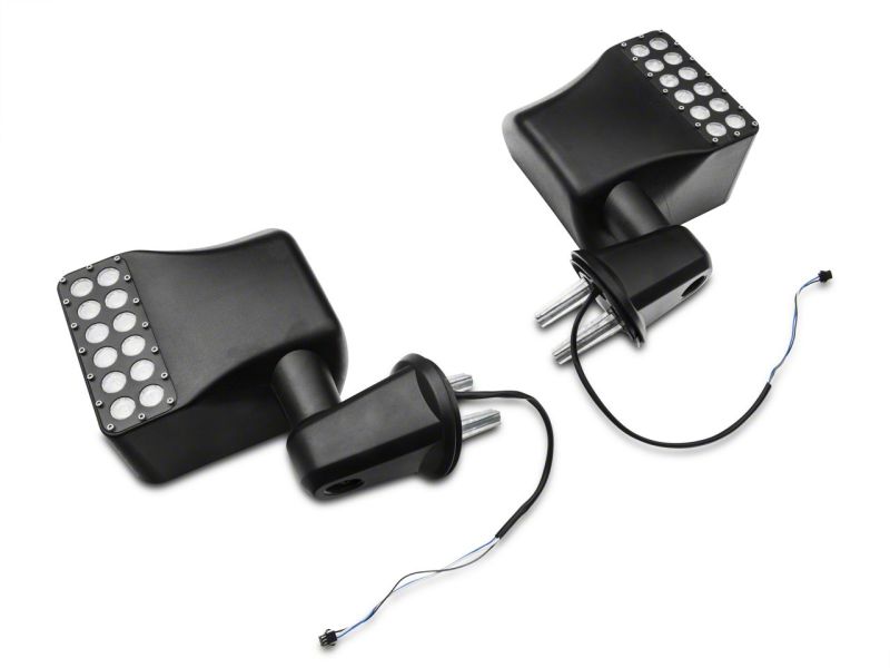 Raxiom 07-18 Jeep Wrangler JK Off-Road LED Manual Mirrors w/ Turn Signals Raxiom 07-18 Jeep Wrangler JK Off-Road LED Manual Mirrors w/ Turn Signals
