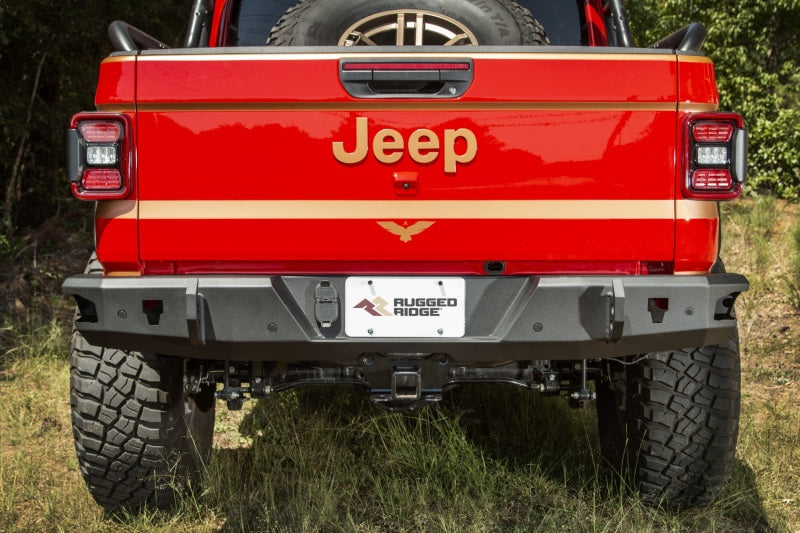 Rugged Ridge HD Bumper Rear 20-21 Jeep Gladiator JT Rugged Ridge HD Bumper Rear 20-21 Jeep Gladiator JT
