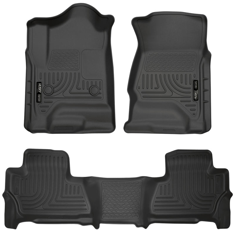 Husky Liners 2015 Chevy/GMC Tahoe/Yukon WeatherBeater Combo Black Floor Liners Husky Liners 2015 Chevy/GMC Tahoe/Yukon WeatherBeater Combo Black Floor Liners