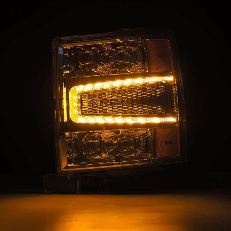 AlphaRex 04-15 Chevy 1500HD NOVA-Series LED Proj Headlights Chrome w/Activ Light/Seq Signal & SB DRL AlphaRex 04-15 Chevy 1500HD NOVA-Series LED Proj Headlights Chrome w/Activ Light/Seq Signal & SB DRL