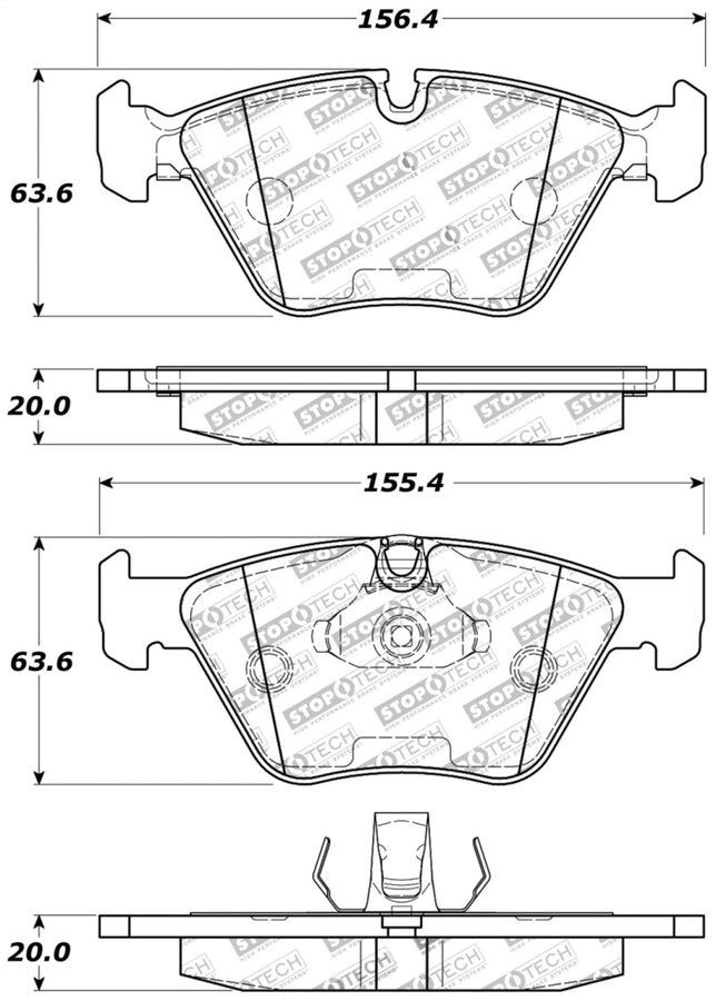 StopTech Performance 04-09 BMW X3 (E38) / 06-09 Z4 3.0Si (E86) / 00-07 330 Series Front Brake Pads StopTech Performance 04-09 BMW X3 (E38) / 06-09 Z4 3.0Si (E86) / 00-07 330 Series Front Brake Pads