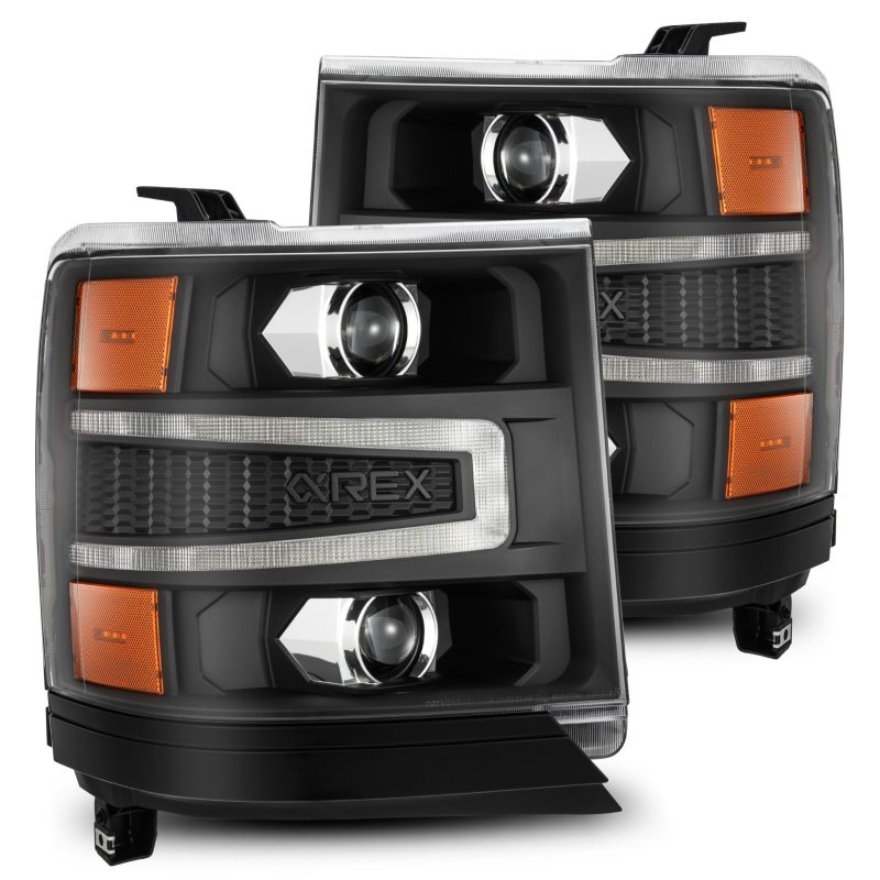AlphaRex 16-18 Chevy 1500HD LUXX LED Proj Headlights BK w/Seq Actvn Light / SeqSig (Req PN 810023) AlphaRex 16-18 Chevy 1500HD LUXX LED Proj Headlights BK w/Seq Actvn Light / SeqSig (Req PN 810023)