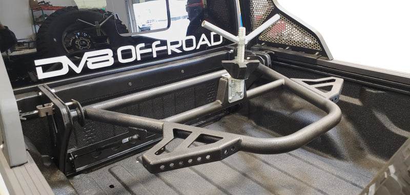 DV8 Offroad 2019+ Jeep Gladiator In-Bed Adjustable Tire Carrier DV8 Offroad 2019+ Jeep Gladiator In-Bed Adjustable Tire Carrier
