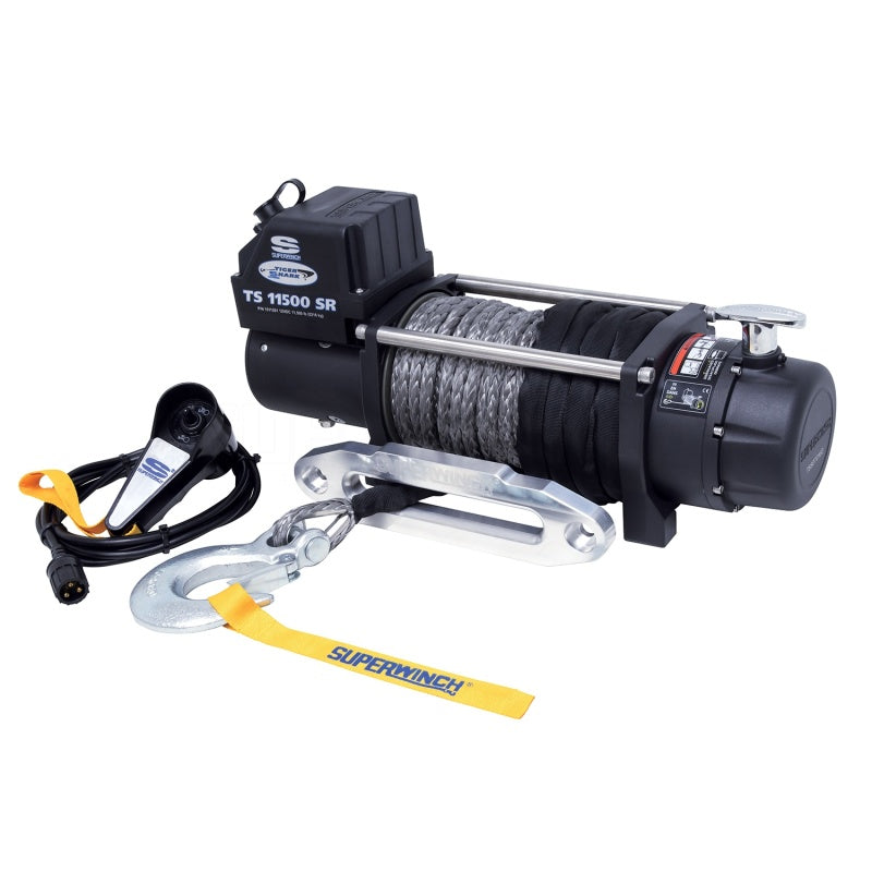 Superwinch 11500 LBS 12V DC 3/8in x 80ft Synthetic Rope Tiger Shark 11500 Winch Superwinch 11500 LBS 12V DC 3/8in x 80ft Synthetic Rope Tiger Shark 11500 Winch