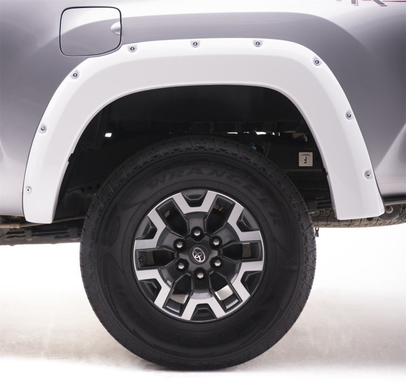 EGR 16+ Toyota Tacoma w/Mudflap Bolt-On Look Color Match Fender Flares - Set - Super White EGR 16+ Toyota Tacoma w/Mudflap Bolt-On Look Color Match Fender Flares - Set - Super White