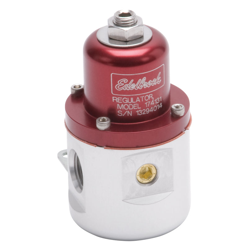 Edelbrock Fuel Pressure Regulator Carbureted 160 GPH 5-10 PSI 3/8In In/Out 3/8In Return Red/Clear Edelbrock Fuel Pressure Regulator Carbureted 160 GPH 5-10 PSI 3/8In In/Out 3/8In Return Red/Clear