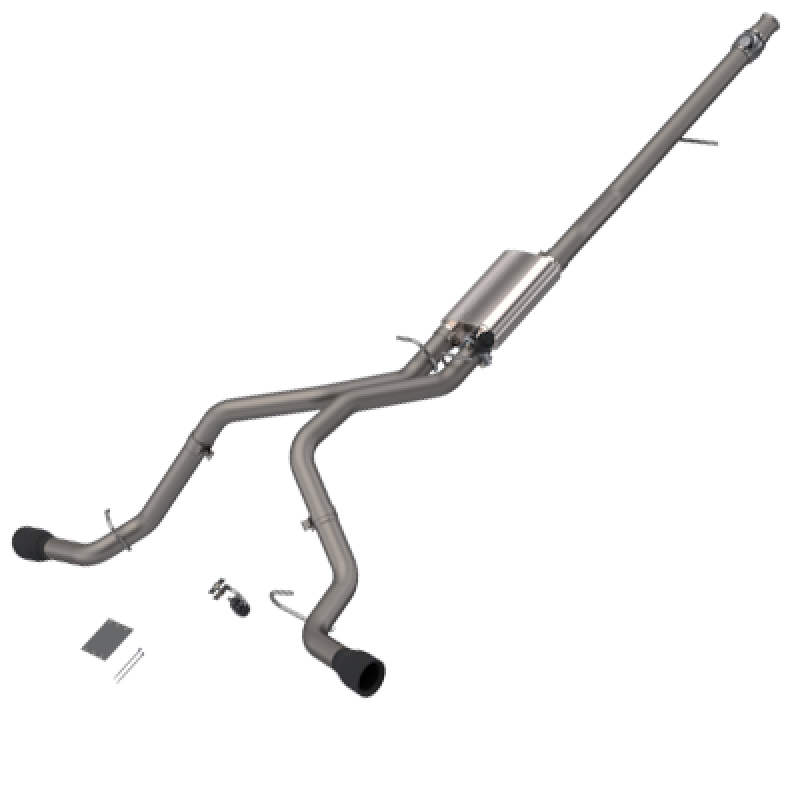 QTP 14-18 Chevy Silverado 1500 4.8L/5.3L EC/CC SB 304SS Screamer Cat-Back Rear Exit w/4.5in Blk Tips QTP 14-18 Chevy Silverado 1500 4.8L/5.3L EC/CC SB 304SS Screamer Cat-Back Rear Exit w/4.5in Blk Tips