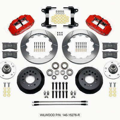 Wilwood Narrow Superlite 6R Front Hub Kit 12.88in Red 82-92 Camaro//Firebird