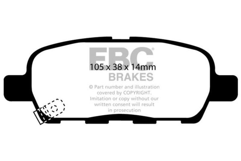 EBC 02 Infiniti G35 3.5 w/o DCS Bluestuff Rear Brake Pads EBC 02 Infiniti G35 3.5 w/o DCS Bluestuff Rear Brake Pads