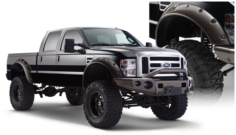 Bushwacker 08-10 Ford F-250 Super Duty Cutout Style Flares 2pc - Black Bushwacker 08-10 Ford F-250 Super Duty Cutout Style Flares 2pc - Black