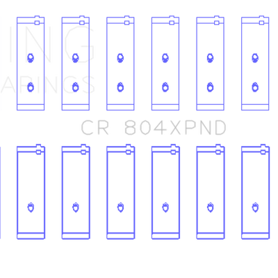 King Ford 260ci / 289ci / 302 5.0L Windsor - Doweled (Size STD) Performance Rod Bearing Set