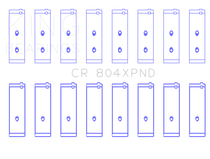 King Ford 260ci / 289ci / 302 5.0L Windsor - Doweled (Size STD) Performance Rod Bearing Set King Ford 260ci / 289ci / 302 5.0L Windsor - Doweled (Size STD) Performance Rod Bearing Set