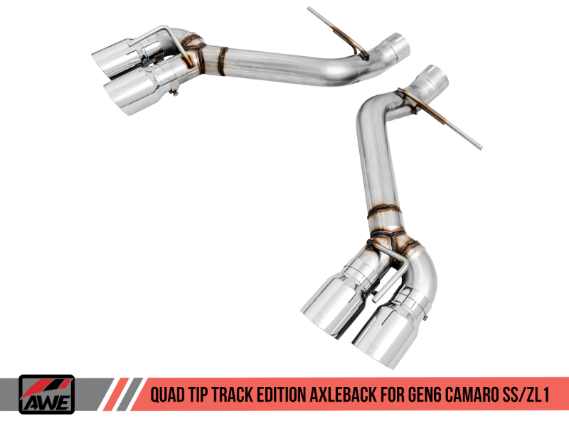 AWE Tuning 16-19 Chevrolet Camaro SS Axle-back Exhaust - Track Edition (Quad Chrome Silver Tips) AWE Tuning 16-19 Chevrolet Camaro SS Axle-back Exhaust - Track Edition (Quad Chrome Silver Tips)