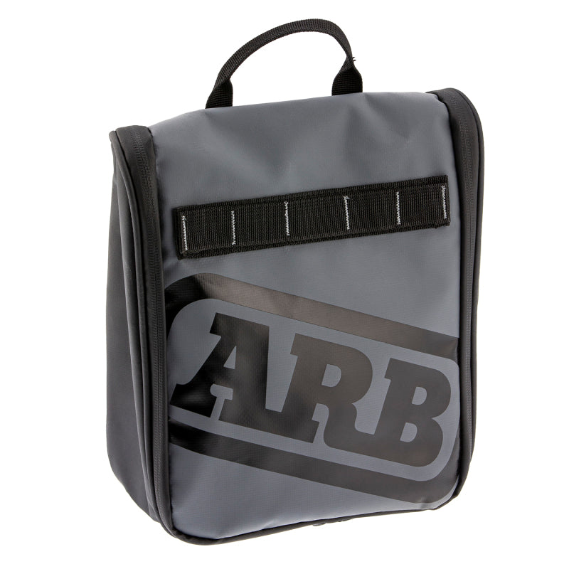 ARB Toiletries Bag Charcoal Finish w/ Red Highlights PVC Outer Shell Mesh Pockets Mirror ARB Toiletries Bag Charcoal Finish w/ Red Highlights PVC Outer Shell Mesh Pockets Mirror