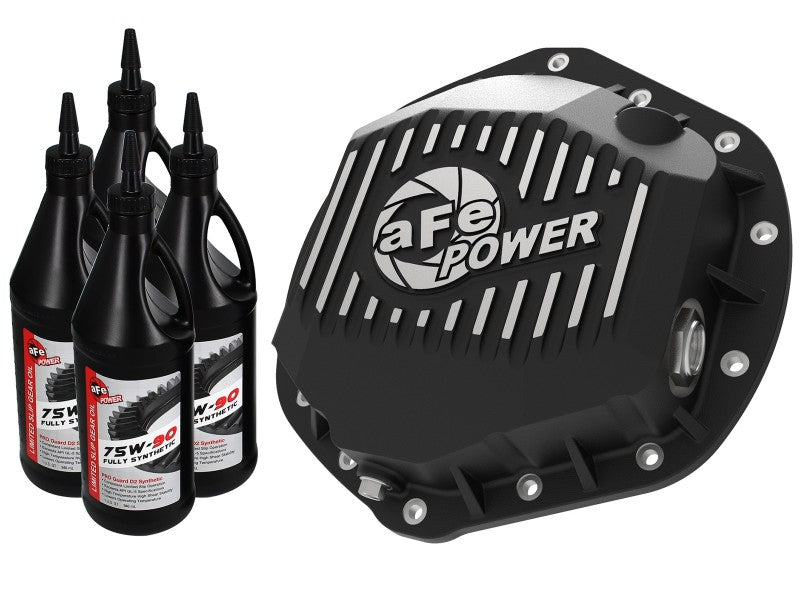 aFe Pro Series Rear Diff Cover Black w/ Machined Fins & Gear Oil 01-18 GM Diesel Trucks V8-6.6L (td) aFe Pro Series Rear Diff Cover Black w/ Machined Fins & Gear Oil 01-18 GM Diesel Trucks V8-6.6L (td)