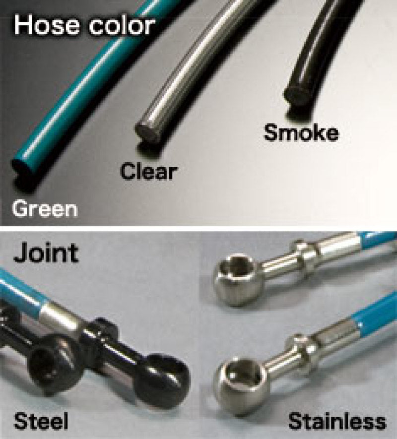 Project Mu Mitsubishi Lancer Evo CT9A Green Brake Lines Project Mu Mitsubishi Lancer Evo CT9A Green Brake Lines