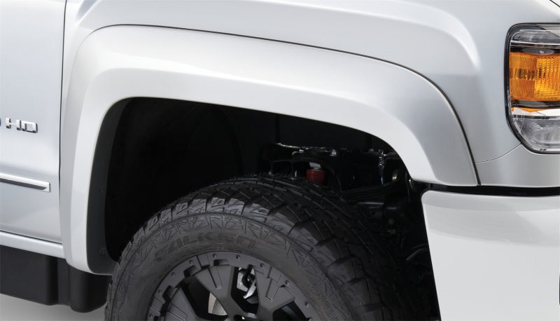 Bushwacker 15-18 GMC Sierra 2500 HD Extend-A-Fender Style Flares 4pc 78.8/97.6in Bed - Black Bushwacker 15-18 GMC Sierra 2500 HD Extend-A-Fender Style Flares 4pc 78.8/97.6in Bed - Black