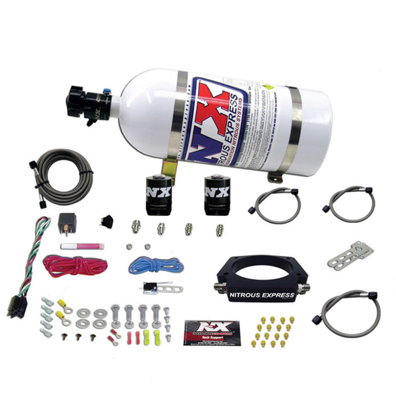 Nitrous Express GM LS 90mm Nitrous Plate Kit (50-400HP) w/10lb Bottle Nitrous Express GM LS 90mm Nitrous Plate Kit (50-400HP) w/10lb Bottle