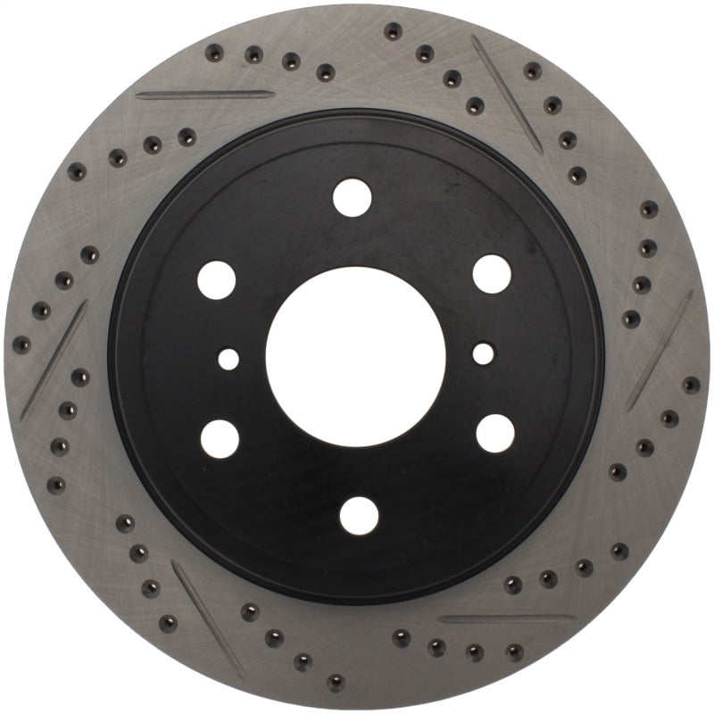 StopTech 07-10 GMC Sierra (w/ Rear Drum) / 07-09 GMC Yukon Rear Left Slotted & Drilled Rotor StopTech 07-10 GMC Sierra (w/ Rear Drum) / 07-09 GMC Yukon Rear Left Slotted & Drilled Rotor