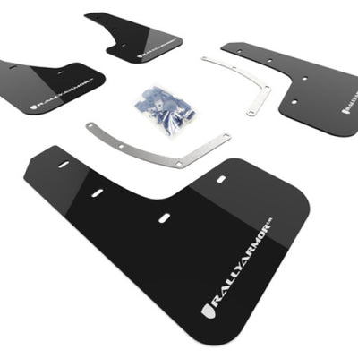 Rally Armor 18-25 Subaru Ascent Black UR Mud Flap w/White Logo