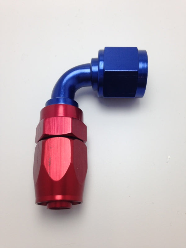 Fragola -16AN x 90 Degree Pro-Flow Hose End - Blue/Red Fragola -16AN x 90 Degree Pro-Flow Hose End - Blue/Red