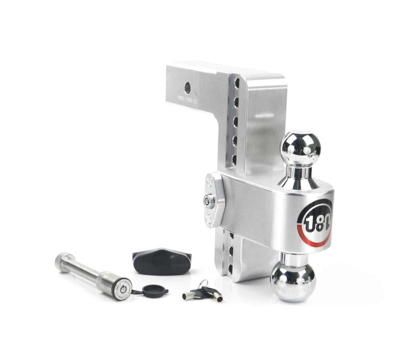 Weigh Safe 180 Hitch 8in Drop Hitch & 2.5in Shank (10K/18.5K GTWR) w/WS05 - Aluminum Weigh Safe 180 Hitch 8in Drop Hitch & 2.5in Shank (10K/18.5K GTWR) w/WS05 - Aluminum