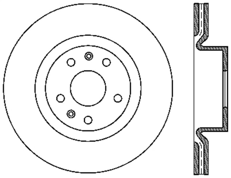 StopTech Power Slot 10-13 Hyundai Genesis Coupe Track & R-Spec Front Left Drilled Rotor StopTech Power Slot 10-13 Hyundai Genesis Coupe Track & R-Spec Front Left Drilled Rotor