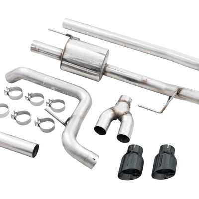 AWE 21+ Ford F150 Dual Side Exit Cat-Back Exhaust - 4.5in Diamond Black Tips *For Stock Y-Pipe Only