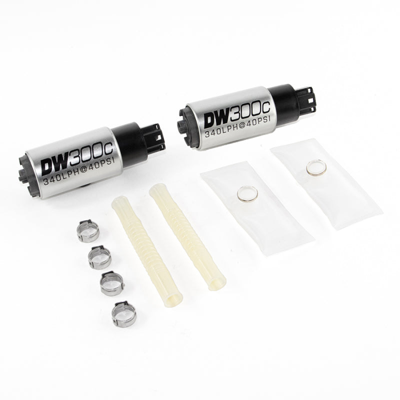 DeatschWerks 340lph DW300C Compact Fuel Pump w/ Install Kit 03-04 Ford Mustang Cobra (2 Pumps) DeatschWerks 340lph DW300C Compact Fuel Pump w/ Install Kit 03-04 Ford Mustang Cobra (2 Pumps)