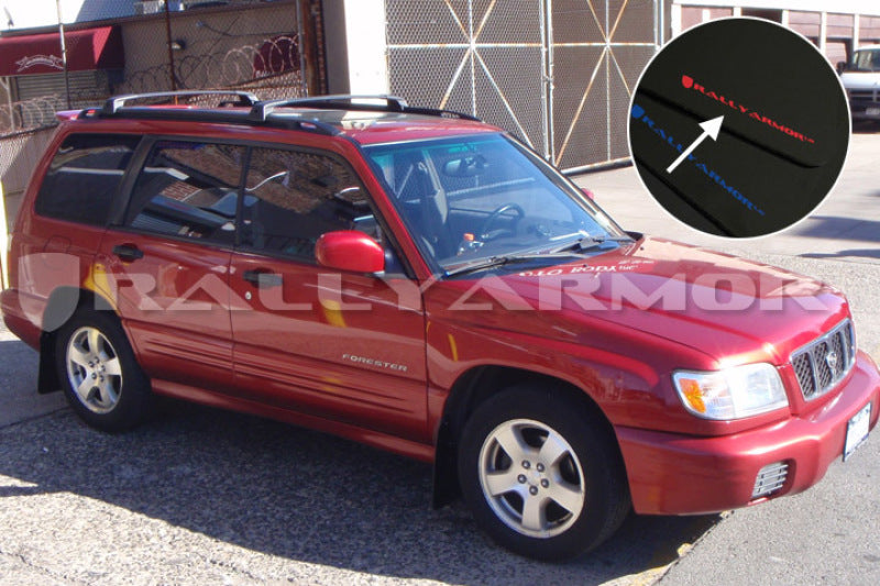 Rally Armor 98-02 Subaru Forester Black UR Mud Flap w/ Red Logo Rally Armor 98-02 Subaru Forester Black UR Mud Flap w/ Red Logo