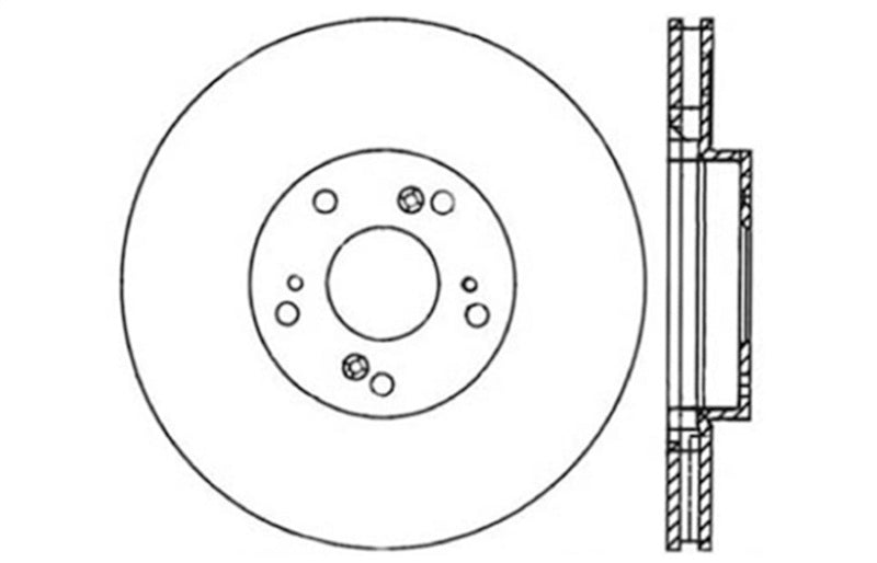StopTech 02-06 Acura RSX Type S / 06-09 Honda Civic Si Slotted & Drilled Right Front Rotor StopTech 02-06 Acura RSX Type S / 06-09 Honda Civic Si Slotted & Drilled Right Front Rotor