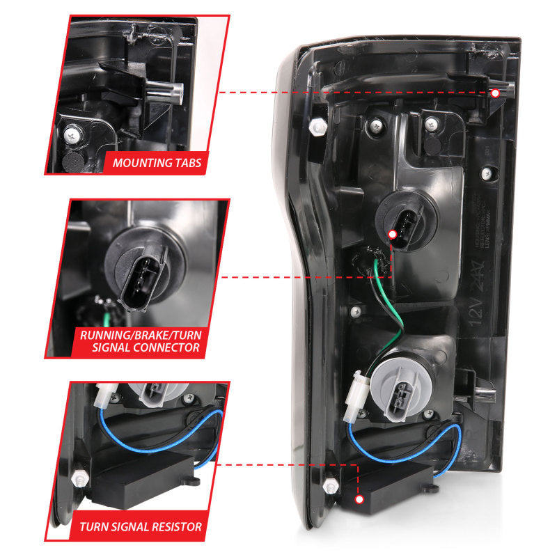 ANZO 15-17 Ford F-150 LED Taillights Black w/ Sequential ANZO 15-17 Ford F-150 LED Taillights Black w/ Sequential