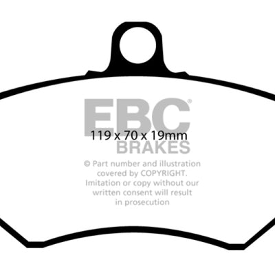 EBC 89-93 Volkswagen Corrado 1.8 Supercharged Greenstuff Front Brake Pads