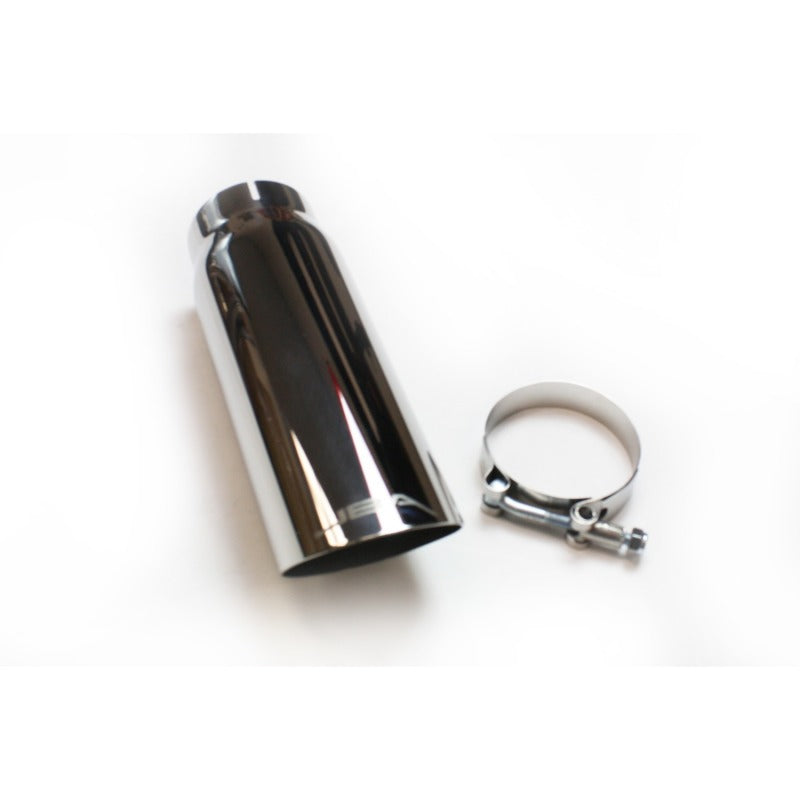 JBA 2.5in x 3in x 9in Polished Chrome Tip - Clamp On JBA 2.5in x 3in x 9in Polished Chrome Tip - Clamp On