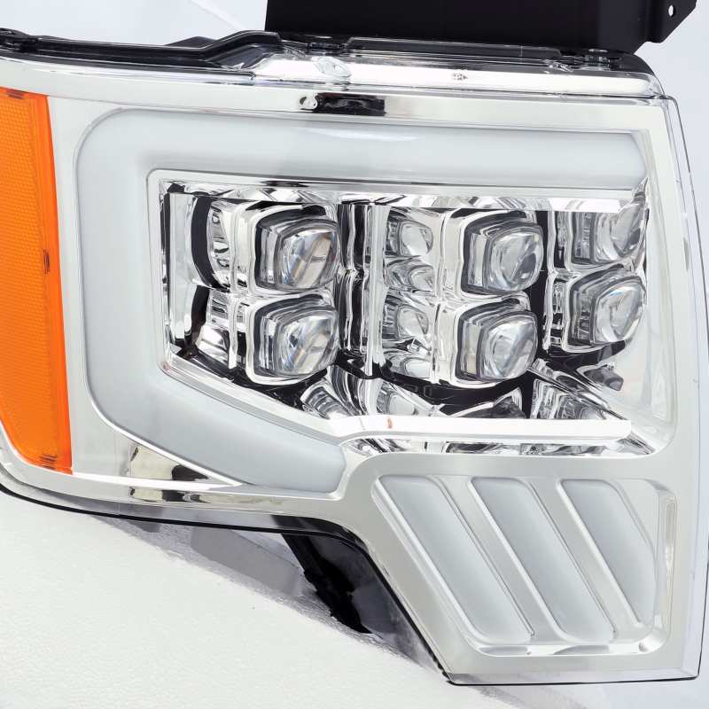 AlphaRex 09-14 Ford F-150 NOVA LED Projector Headlights Plank Style Chrome w/Activ Light/Seq Signal AlphaRex 09-14 Ford F-150 NOVA LED Projector Headlights Plank Style Chrome w/Activ Light/Seq Signal