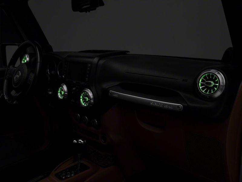 Raxiom 11-18 Jeep Wrangler JK LED Ambient Vent Lighting Kit Raxiom 11-18 Jeep Wrangler JK LED Ambient Vent Lighting Kit