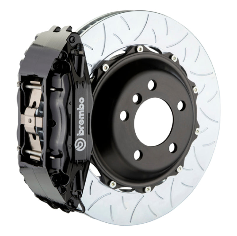 Brembo 99-07 Evo VI/VII/VIII/IXFront GT BBK 4 Piston Cast 2pc 355x32 2pc Rotor Slotted Type3-Black Brembo 99-07 Evo VI/VII/VIII/IXFront GT BBK 4 Piston Cast 2pc 355x32 2pc Rotor Slotted Type3-Black