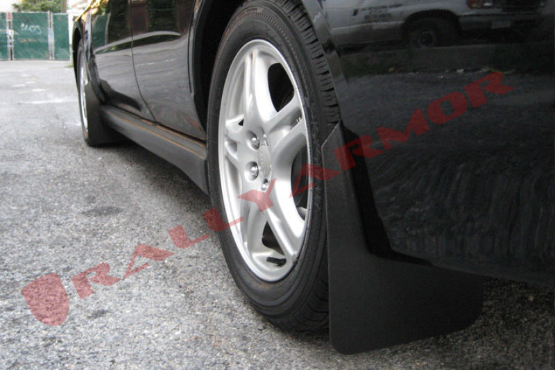 Rally Armor 02-07 Subaru WRX/STI/RS/2.5i (Wagons Req. Mod.) Basic Black Mud Flap w/Black Logo Rally Armor 02-07 Subaru WRX/STI/RS/2.5i (Wagons Req. Mod.) Basic Black Mud Flap w/Black Logo