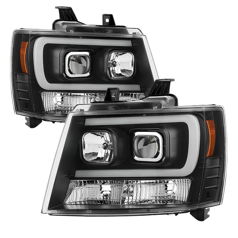 Spyder 07-14 Chevy Suburban/1500/2500/Tahoe V2 Projector Headlights Blk PRO-YD-CSUB07V2-DRL-BK Spyder 07-14 Chevy Suburban/1500/2500/Tahoe V2 Projector Headlights Blk PRO-YD-CSUB07V2-DRL-BK