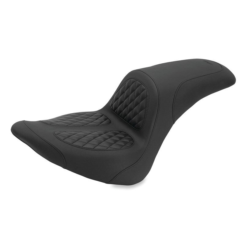 Mustang 06-17 Harley Softail Wide Tire (200mm) Fastback 1PC Seat w/Diamond Stitch - Black Mustang 06-17 Harley Softail Wide Tire (200mm) Fastback 1PC Seat w/Diamond Stitch - Black